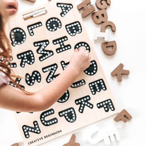 ALPHABETICAL PUZZLE - CHALKBOARD BASE WITH TRACERS - Educational Alphabet Tracing Board | Sensory Learning Tool for Autism | Handwriting Practice Board - Image 4