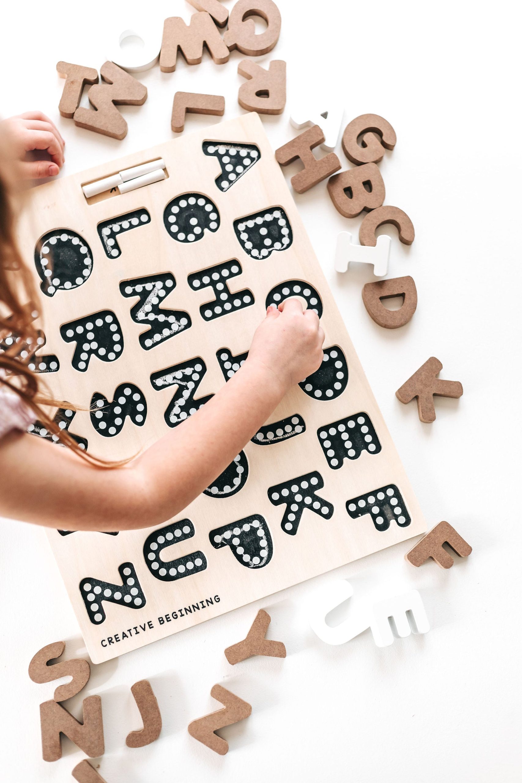 ALPHABETICAL PUZZLE - CHALKBOARD BASE WITH TRACERS - Educational Alphabet Tracing Board | Sensory Learning Tool for Autism | Handwriting Practice Board - Image 4