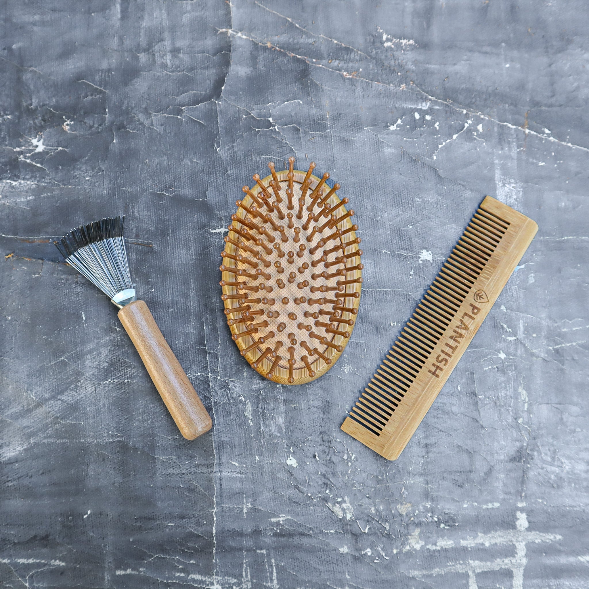 On-The-Go Bamboo Hair Brush Set - Image 3