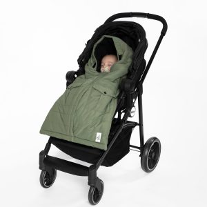 Evolutive Footmuff For Car Seats And Strollers Olive Green - Image 4