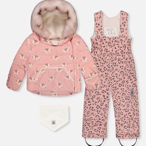 Baby Two Piece Snowsuit Rose Leopard Print - Image 6