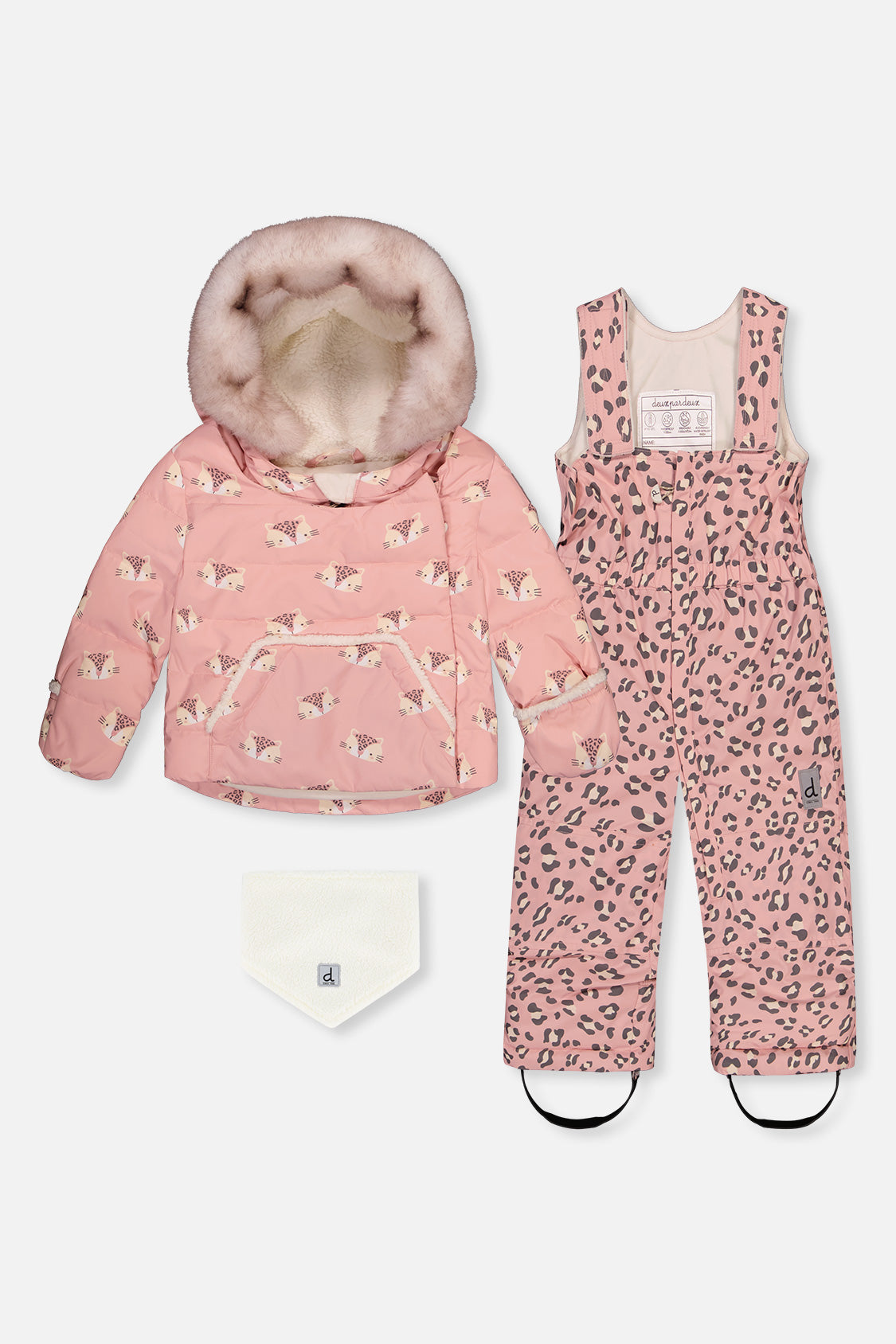 Baby Two Piece Snowsuit Rose Leopard Print - Image 10