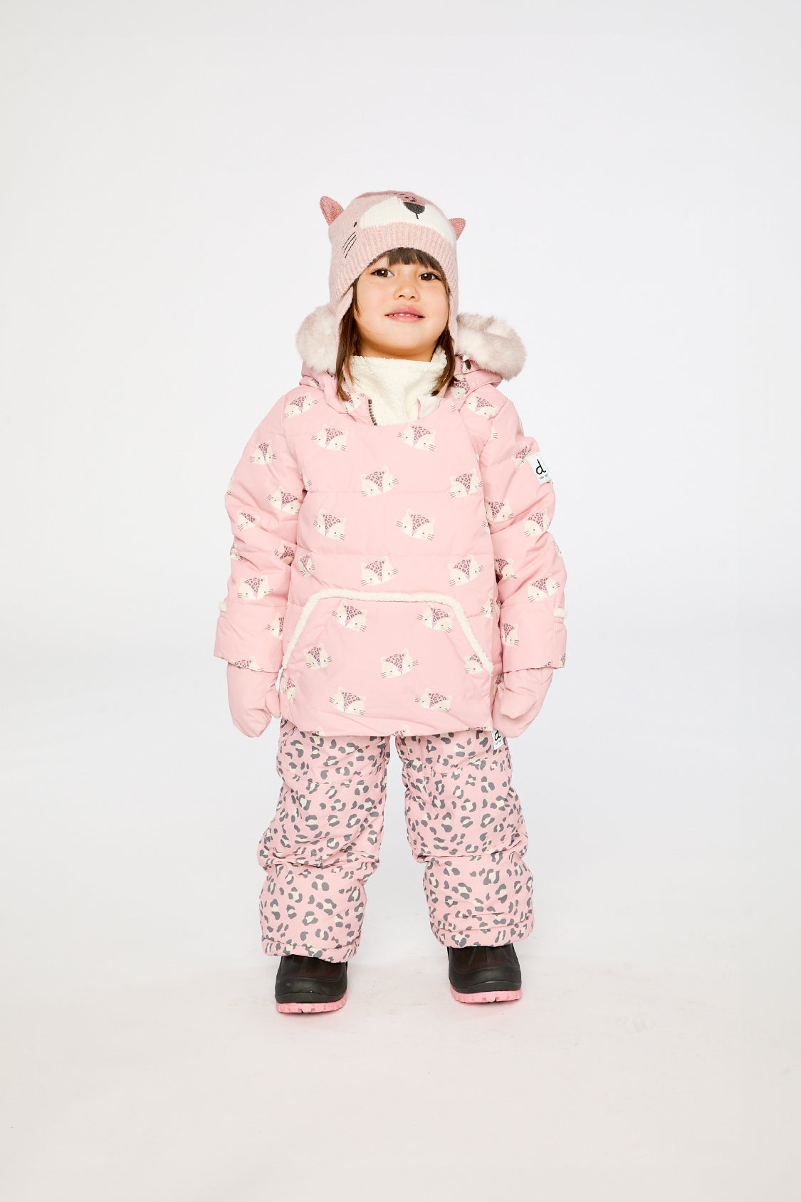 Baby Two Piece Snowsuit Rose Leopard Print - Image 4