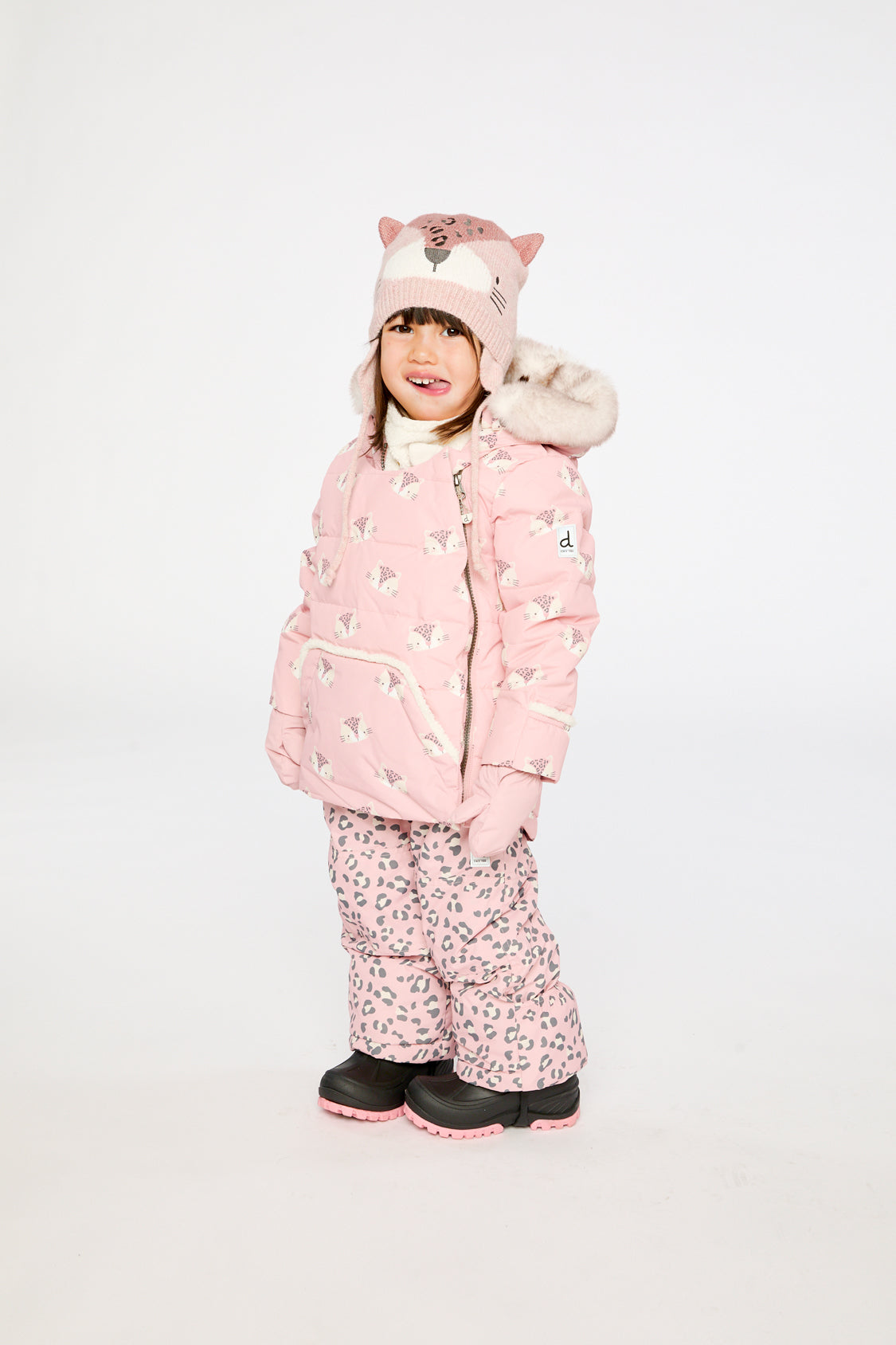 Baby Two Piece Snowsuit Rose Leopard Print - Image 5