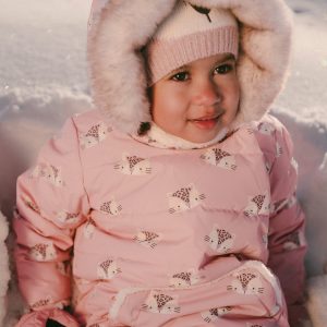 Baby Two Piece Snowsuit Rose Leopard Print - Image 3
