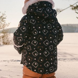 Baby Two Piece Snowsuit Blue Printed Teddy Bears - Image 3