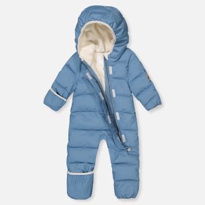 Baby Cloud One Piece Snowsuit Adapted For Car Seats Blue Grey - Image 3