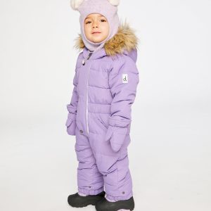 Baby Original One Piece Puffy Snowsuit With Removable Mittens And Boots Violet - Image 3