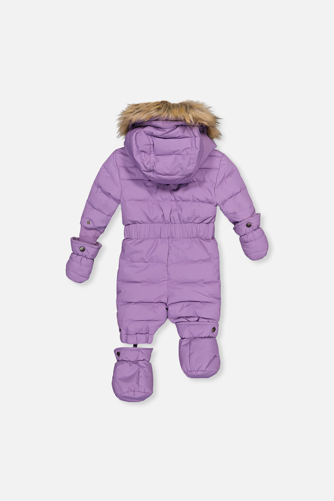 Baby Original One Piece Puffy Snowsuit With Removable Mittens And Boots Violet - Image 5