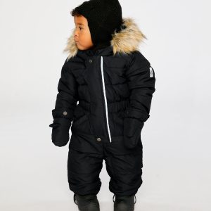 Alternative view of Baby Original One Piece Puffy Snowsuit With Removable Mittens And Boots Black