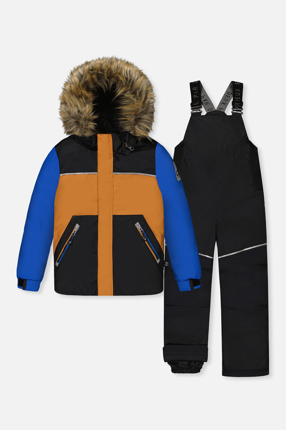 Two Piece Discover Snowsuit Black Brown And Blue - Image 10