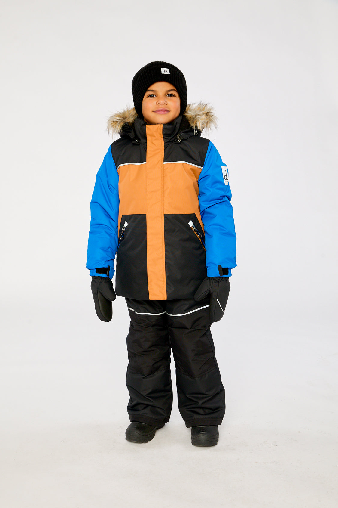 Two Piece Discover Snowsuit Black Brown And Blue - Image 2