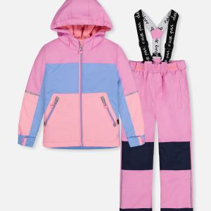 Light Weight Two Piece Chill Snowsuit Pink Blue And Mauve