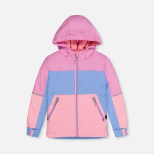 Light Weight Two Piece Chill Snowsuit Pink Blue And Mauve - Image 3
