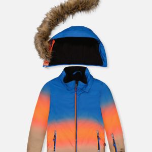 Two Piece Play Snowsuit Blue And Orange Gradient - Image 5