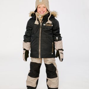 Alternative view of Two Piece Play Snowsuit Black And Beige