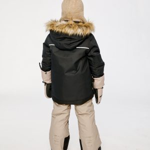 Two Piece Play Snowsuit Black And Beige - Image 4