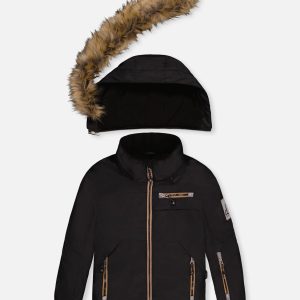 Two Piece Play Snowsuit Black And Beige - Image 5