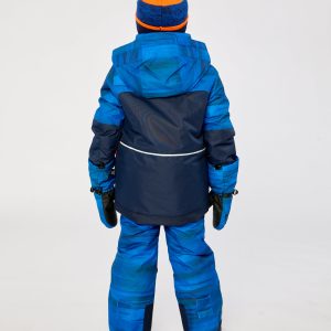 Two Piece Play Snowsuit Navy Blue And Orange With Blue Pants - Image 4