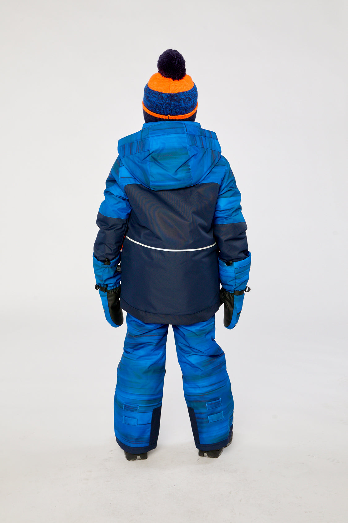 Two Piece Play Snowsuit Navy Blue And Orange With Blue Pants - Image 4