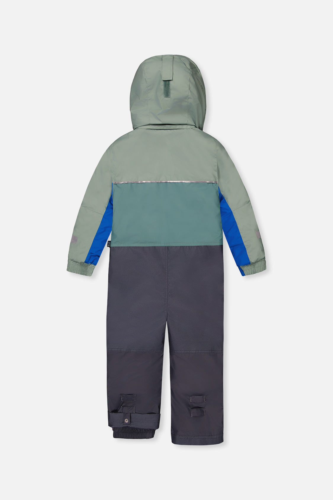 Kids One Piece Play Snowsuit Sage Green And Grey - Image 5