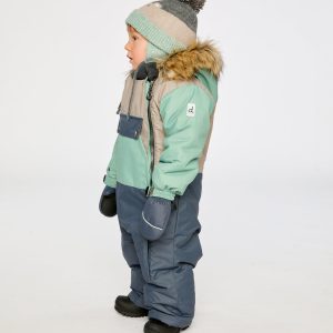 Baby One Piece Snowsuit Adapted For Car Seats Cool Dark Grey - Image 3