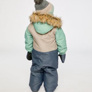 Baby One Piece Snowsuit Adapted For Car Seats Cool Dark Grey - Image 4