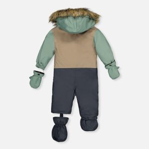 Baby One Piece Snowsuit Adapted For Car Seats Cool Dark Grey - Image 5