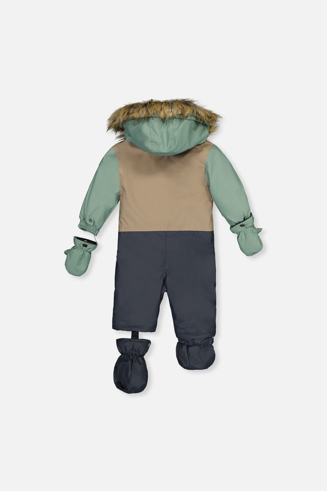 Baby One Piece Snowsuit Adapted For Car Seats Cool Dark Grey - Image 5