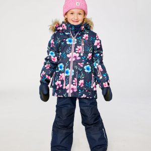 Alternative view of Two Piece Play Snowsuit Blue Floral Print