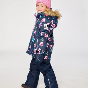 Two Piece Play Snowsuit Blue Floral Print - Image 3