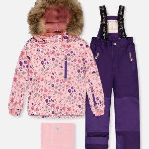 Two Piece Play Snowsuit Pink Mini Flower Print - Image 15