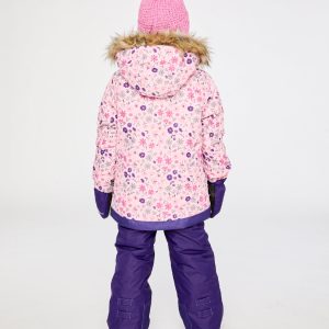 Two Piece Play Snowsuit Pink Mini Flower Print - Image 4