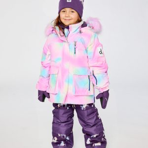 Alternative view of Two Piece Play Snowsuit Multicolored With Purple Unicorn Print Pants