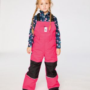 Alternative view of Play Overall Snow Bib Bright Pink
