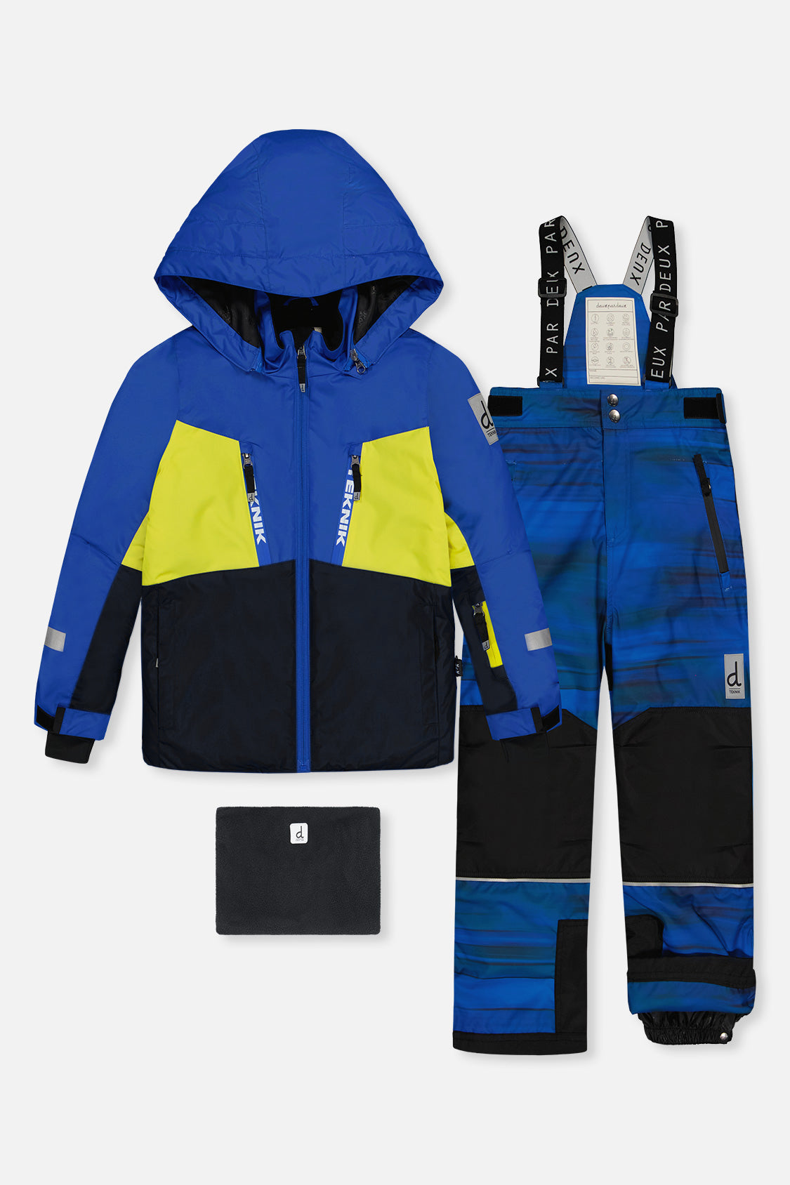 Two Piece Teknik Snowsuit Royal Blue And Yellow - Image 7