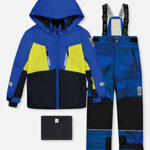 Two Piece Teknik Snowsuit Royal Blue And Yellow