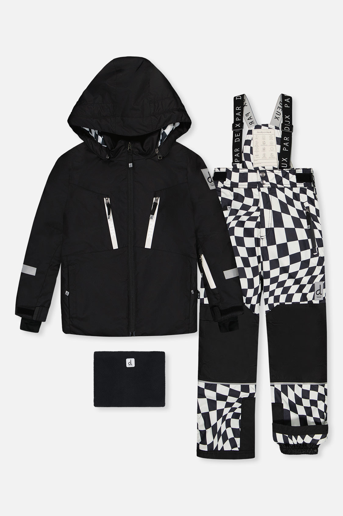 Two Piece Teknik Snowsuit Black And White - Image 8