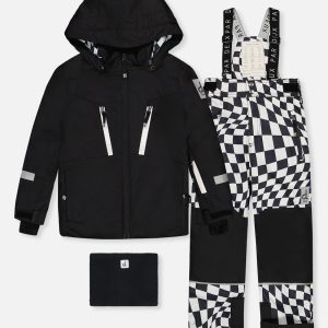 Two Piece Teknik Snowsuit Black And White - Image 10