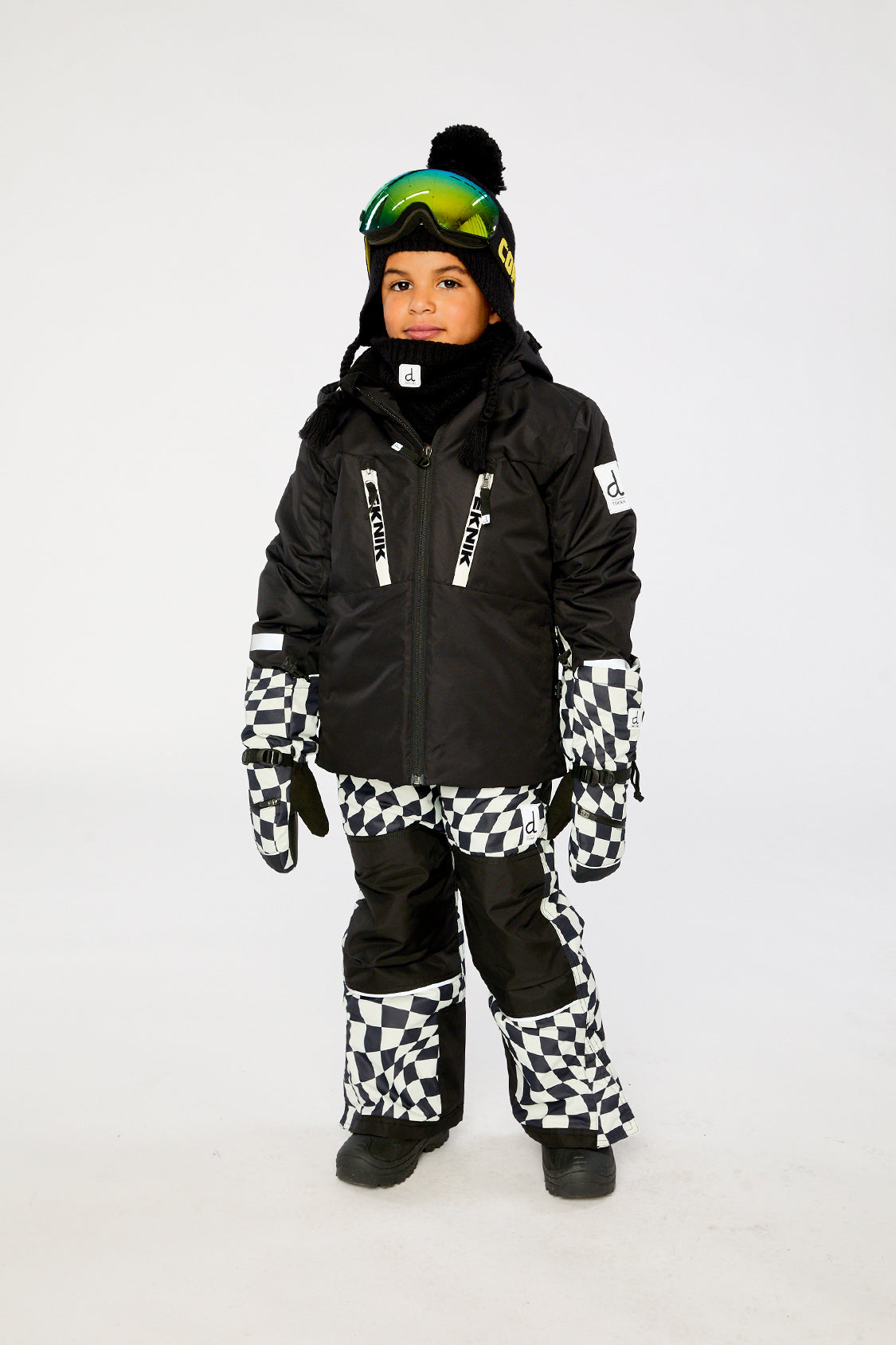 Two Piece Teknik Snowsuit Black And White - Image 2