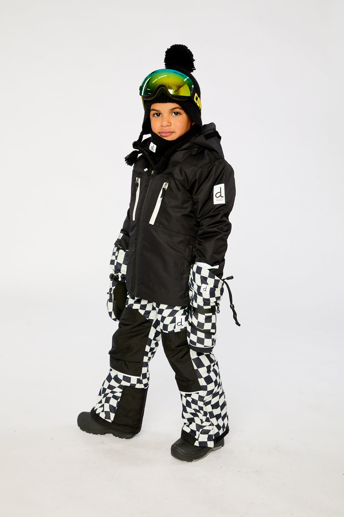 Two Piece Teknik Snowsuit Black And White - Image 3