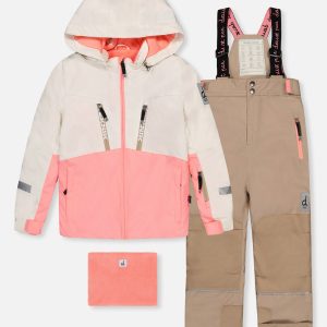 Two Piece Teknik Snowsuit Off-White And Pink