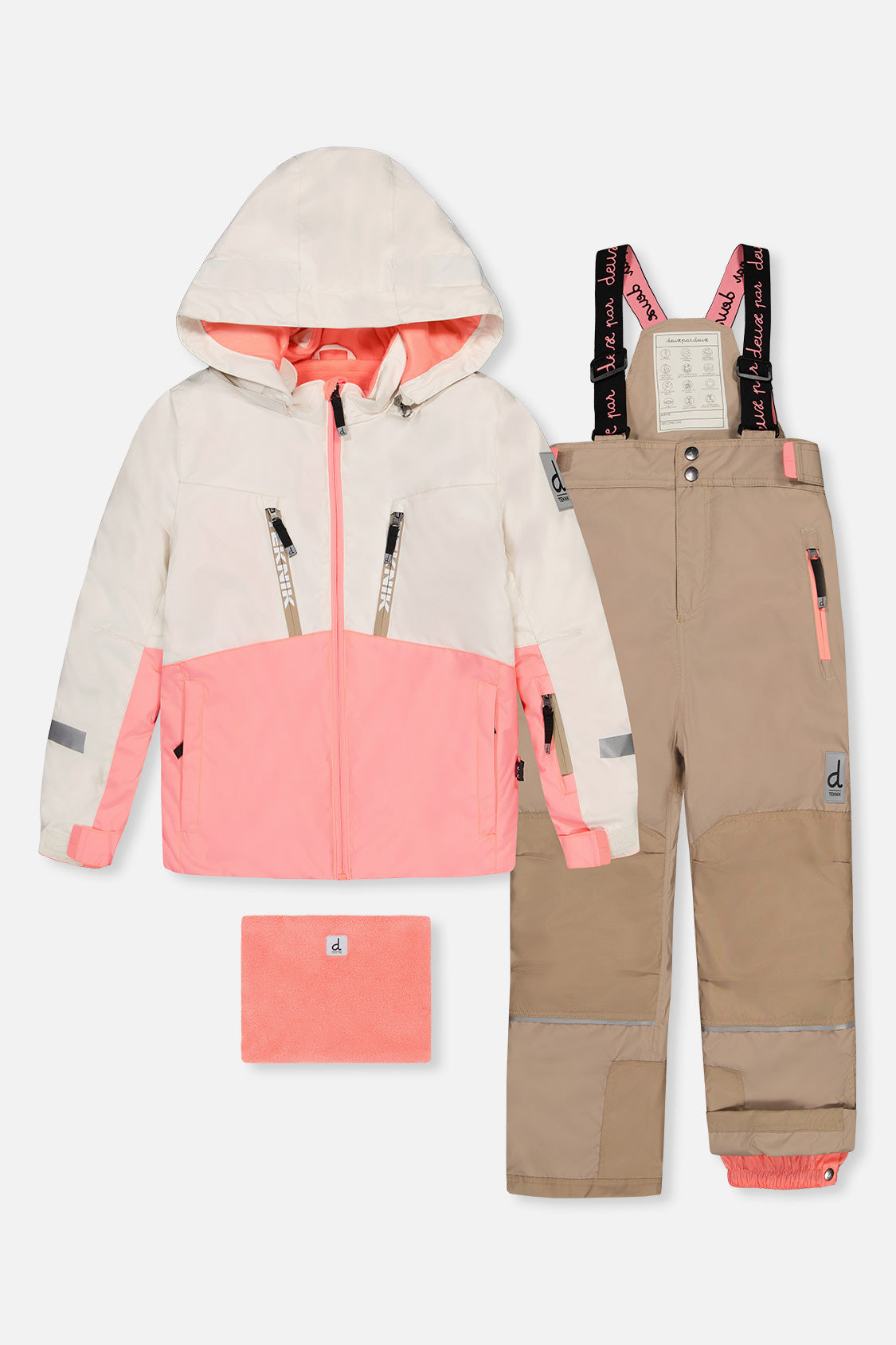 Two Piece Teknik Snowsuit Off-White And Pink - Image 14