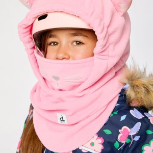 Oversized Polar Balaclava For Ski Helmet Pink - Image 3