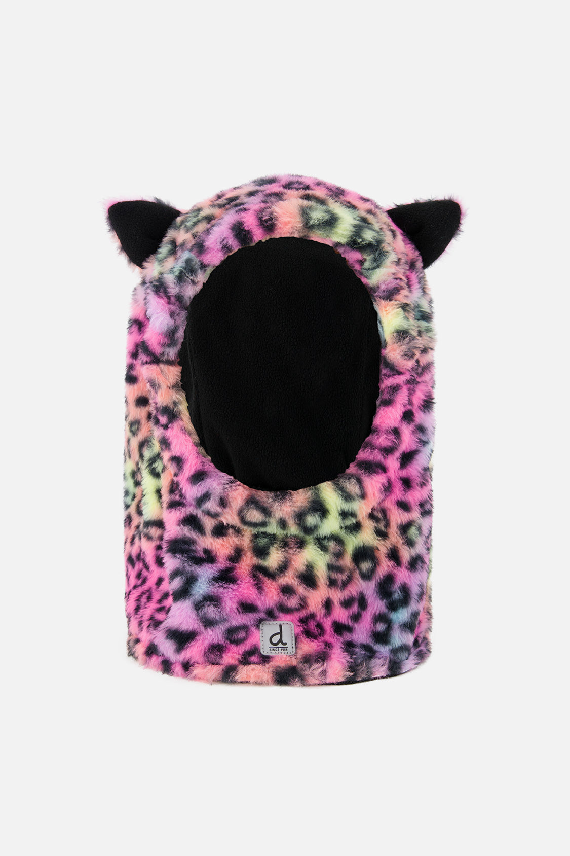 Oversized Polar Balaclava For Ski Helmet Multicolored Leopard Fur - Image 5