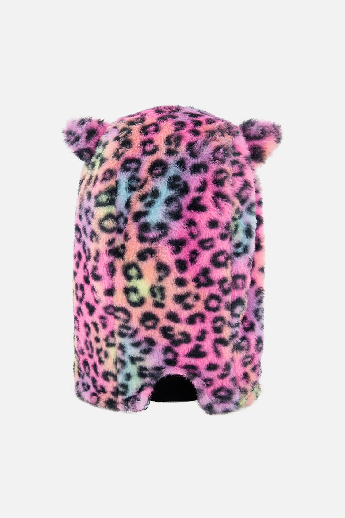 Oversized Polar Balaclava For Ski Helmet Multicolored Leopard Fur - Image 3