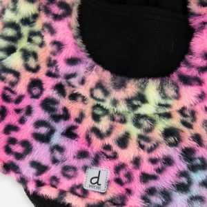 Oversized Polar Balaclava For Ski Helmet Multicolored Leopard Fur - Image 4