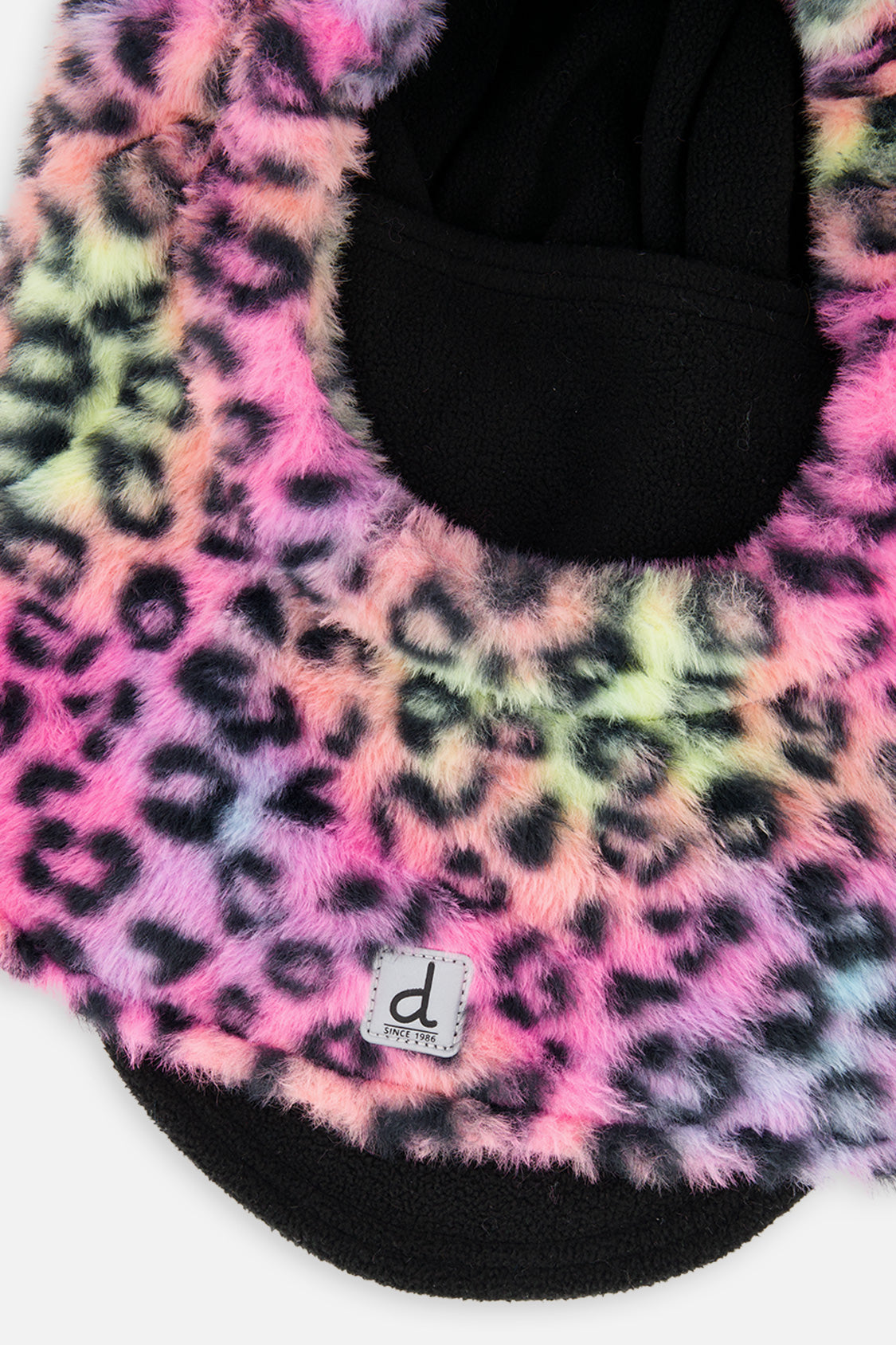 Oversized Polar Balaclava For Ski Helmet Multicolored Leopard Fur - Image 4