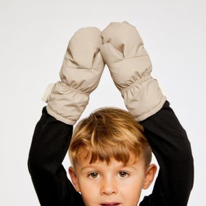 Alternative view of Lined Baby Mittens Taupe
