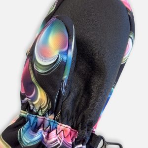 Play Baby Winter Mittens Black Heart Print - Image 3